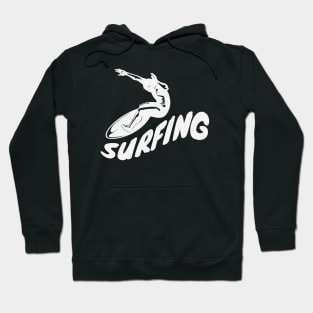 Surfer on Surfboard Hoodie